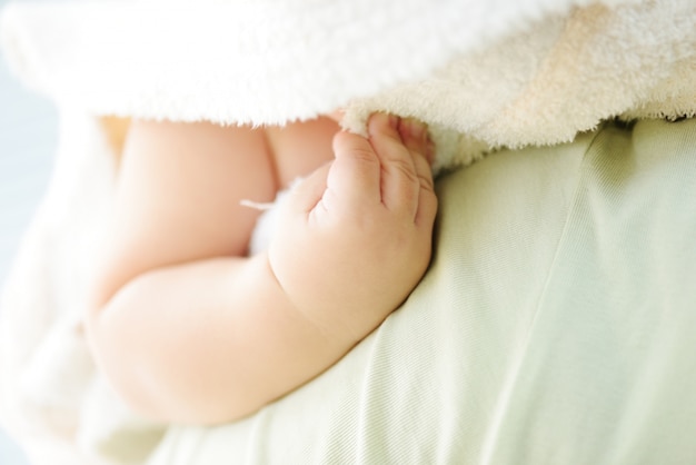 Portrait of angelic baby and his mother