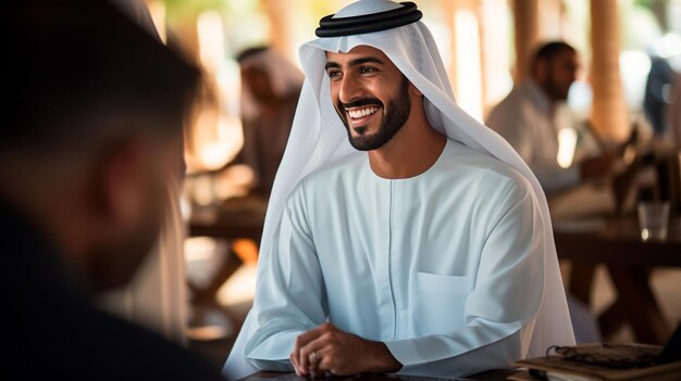 Photo portrait of arab businessman in modern office