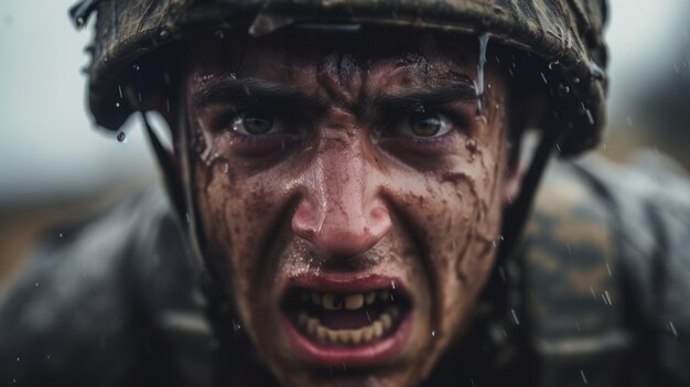 Portrait of an army soldier