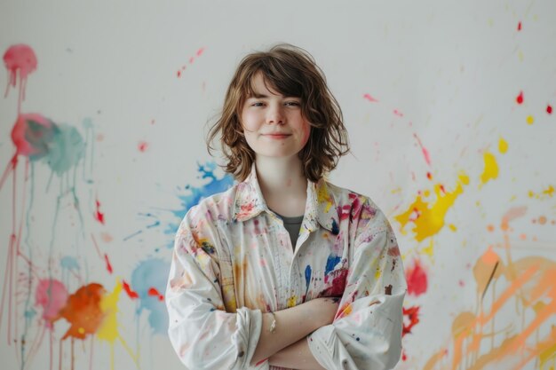 Portrait of an Artist on bright white background