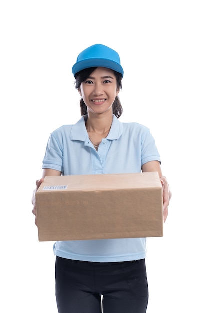 Portrait of Asian delivery woman