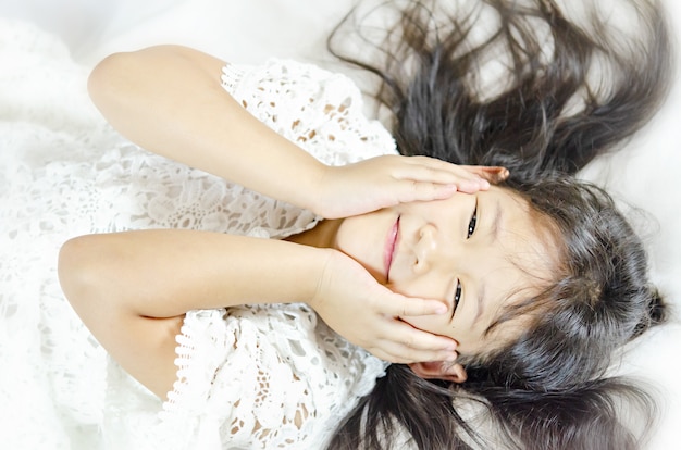 Portrait of asian little  girl 