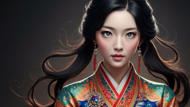 Portrait of asian pretty woman