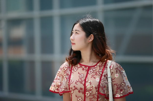 Portrait Of Asian young woman Smiling posed