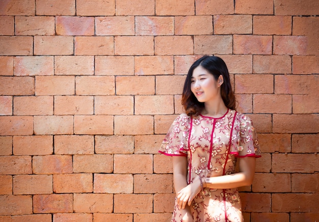 Portrait Of Asian young woman Smiling posed