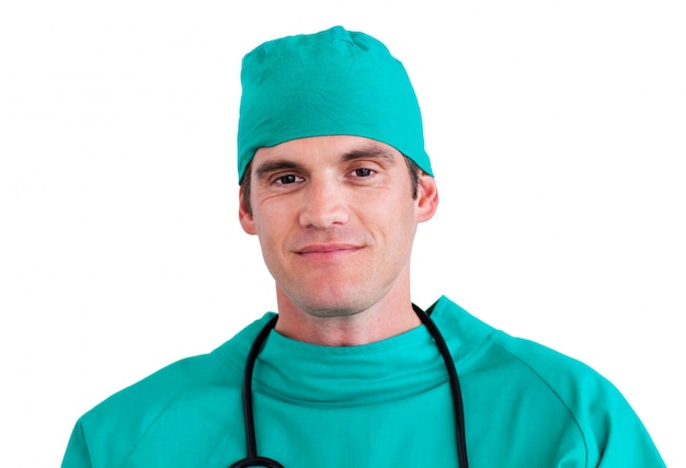 Photo portrait of an assertive surgeon