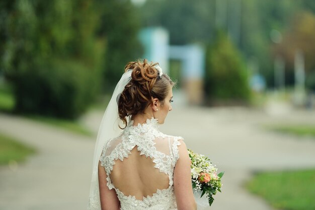 Portrait of attractive bride