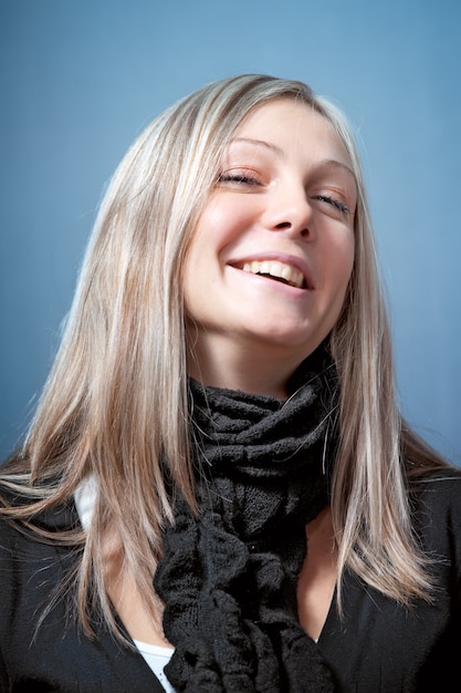 Portrait of the attractive girl close up