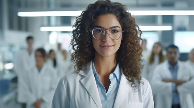 Portrait of an attractive scientist