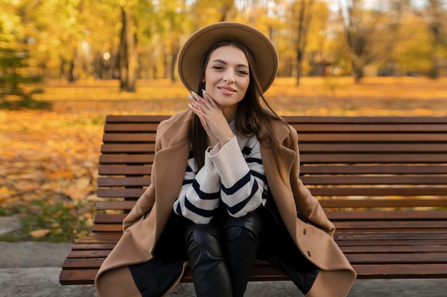 Portrait of attractive stylish smiling portrait of attractive stylish smiling woman with long hair