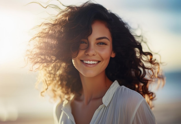 Portrait of an attractive young woman looking at the camera