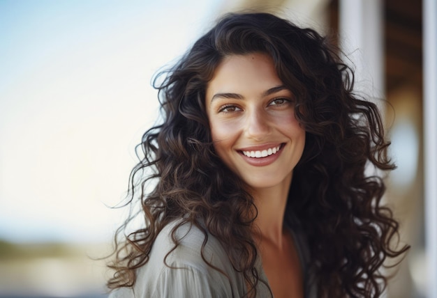 Portrait of an attractive young woman looking at the camera