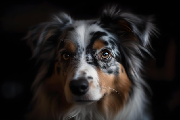 Portrait of a Australian Shepherd dog