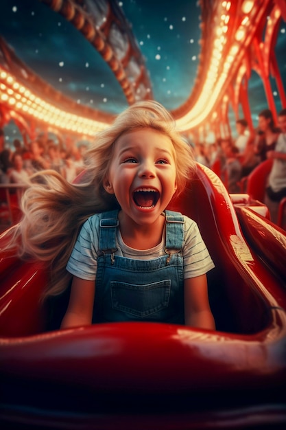 Portrait of baby in carousel