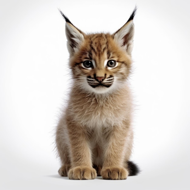 Portrait of a Baby Lynx Cub AI generated