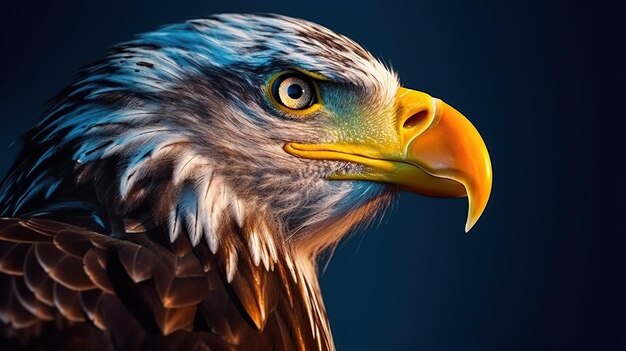 Portrait of an Bald eagle or American eagle Generative AI