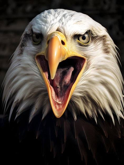 Photo portrait of a bald eagle