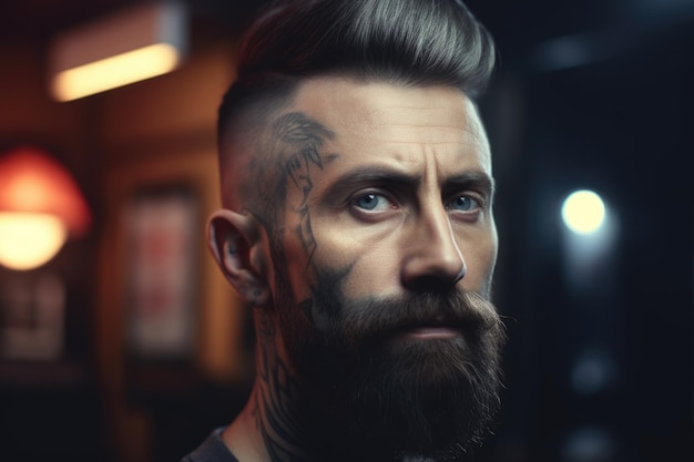 Portrait of a barber in a barbershop