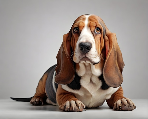 Portrait of the Basset Hound dog