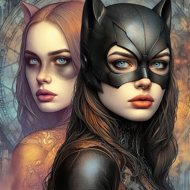 Portrait of Batgirl and Barbara Gordon