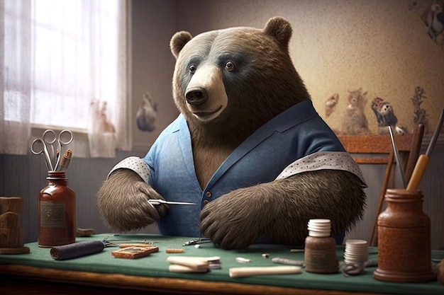 Портрет медведя как портной генеративный ИИ