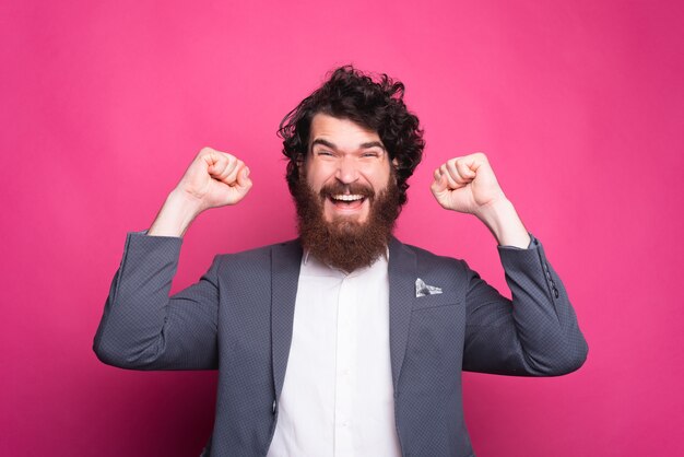 portrait bearded young man