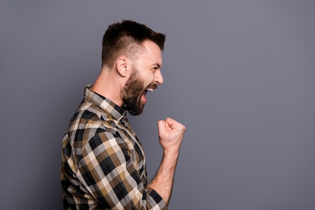 Portrait bearded young man