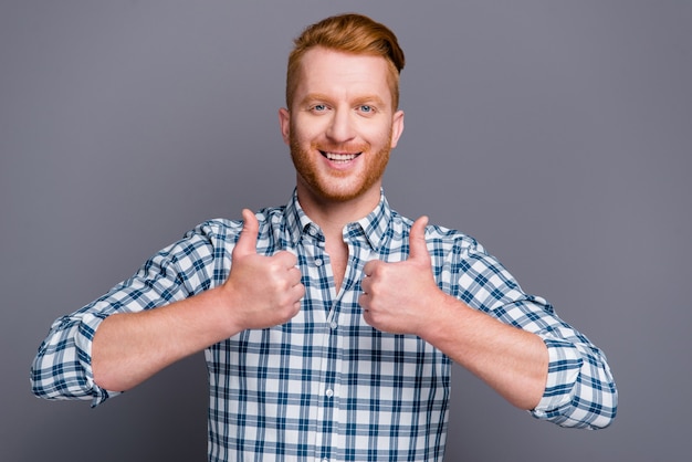 Portrait bearded young man