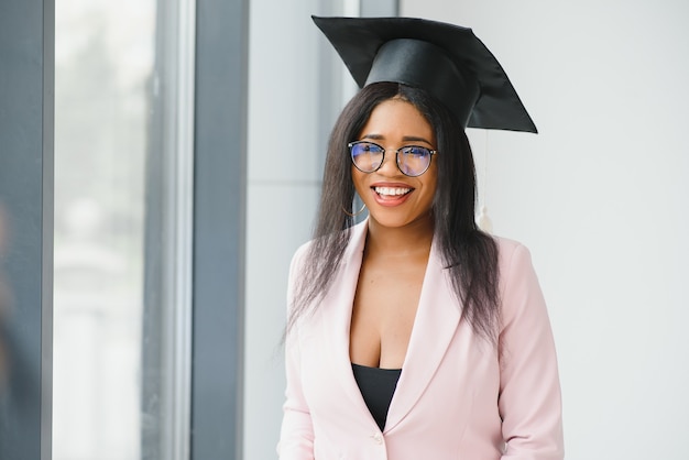 Portrait of Beautiful African-American graduate