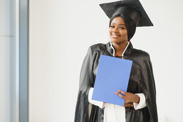 Portrait of Beautiful African-American graduate