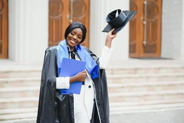 Portrait of Beautiful African-American graduate