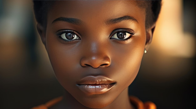 Portrait of a beautiful African girl