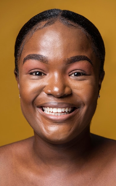 portrait of beautiful african woman smiling