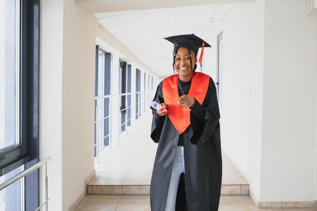 Portrait of Beautiful AfricanAmerican graduate