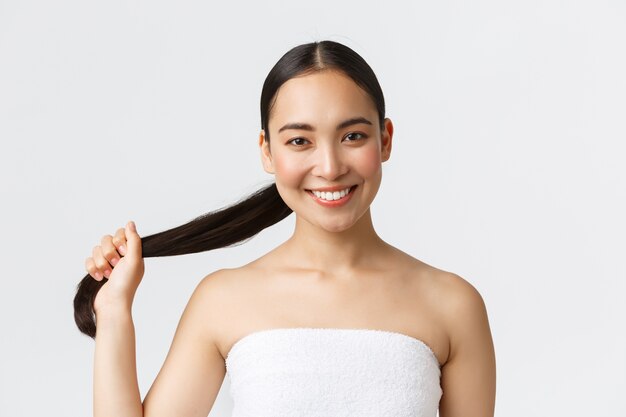 Portrait of beautiful Asian girl posing