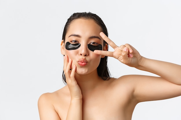 Portrait of beautiful Asian girl posing