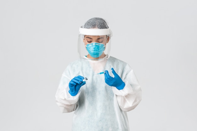 Portrait of a beautiful Asian nurse posing