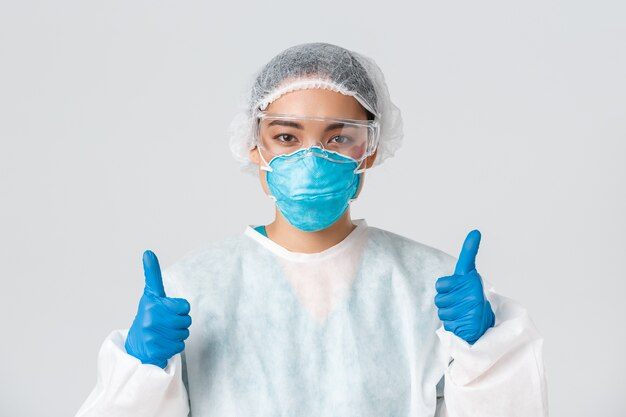 Portrait of a beautiful Asian nurse posing