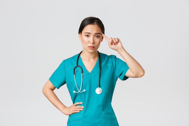 Portrait of a beautiful Asian nurse posing