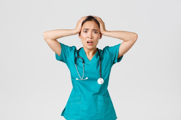 Portrait of a beautiful Asian nurse posing