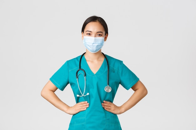 Portrait of a beautiful Asian nurse posing