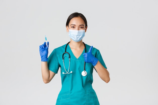 Portrait of a beautiful Asian nurse posing