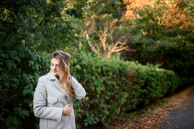 Portrait of a beautiful autumn woman