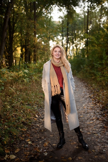 Portrait of a beautiful autumn woman