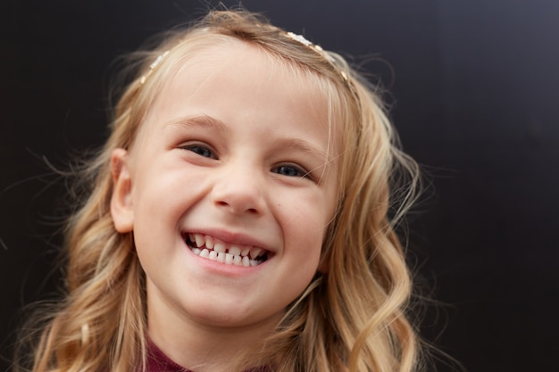 Portrait of beautiful blond hair's baby girl