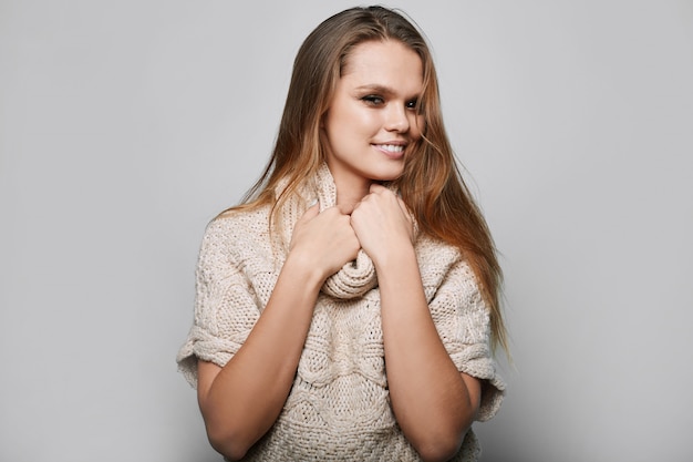 Portrait of beautiful blond woman 