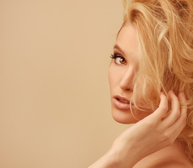 Portrait of Beautiful Blonde Woman