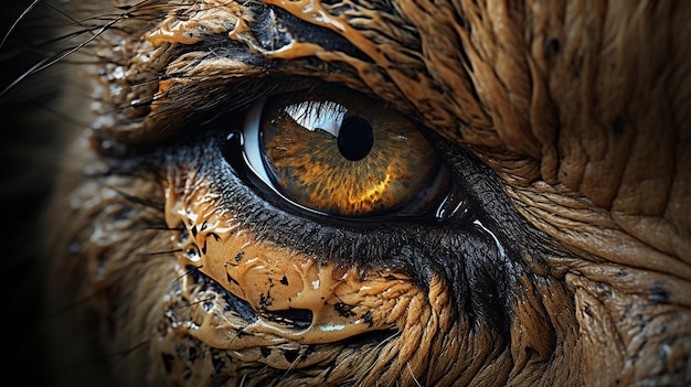 portrait of a beautiful brown eye