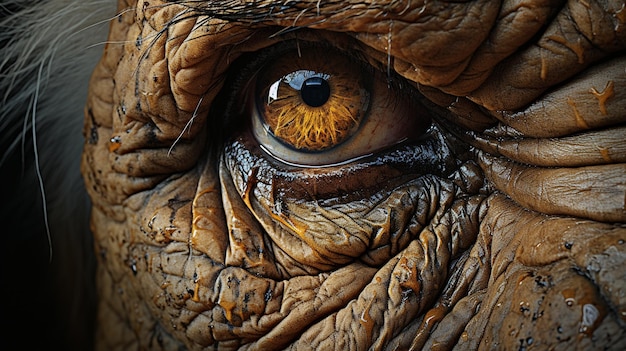 portrait of a beautiful brown eye