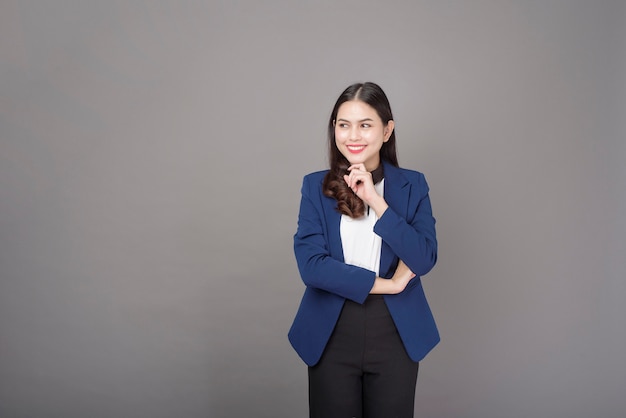 Portrait of beautiful brunette business  woman